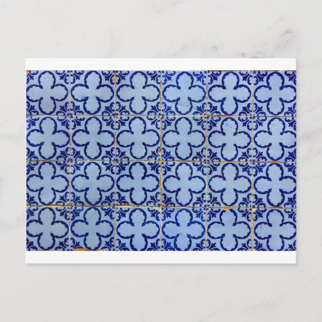 Cartão Postal Azulejos, Azulejos portugueses (Frente)
