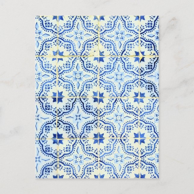 Cartão Postal Azulejos, Azulejos portugueses (Frente)