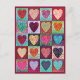 Cartão Postal Azulejos de arte cardíaca