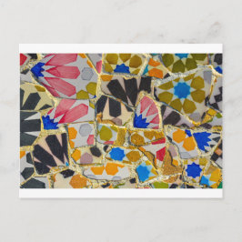 Cartão Postal Azulejos de cerâmica Parc Guell na Espanha de Barc