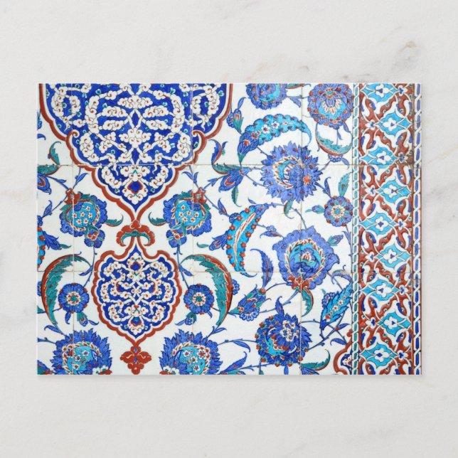 Cartão Postal azulejos de tartaruga (Frente)