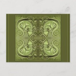 Cartão Postal Azulejos Fortune Lizard