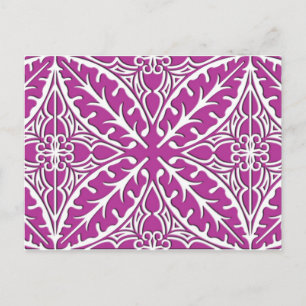 Cartão Postal Azulejos marroquinos - orquídea e branca