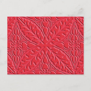Cartão Postal Azulejos marroquinos - vermelho cinábrio