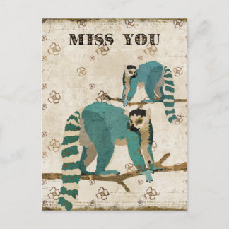 Cartão postal Azure Lemurs