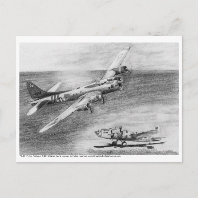 Cartão Postal (B-17) Fortaleza Voadora (Frente)