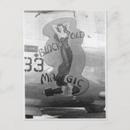 Cartão postal B-24 Nose Art "Old Black Magic"
