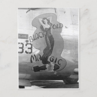 Cartão postal B-24 Nose Art "Old Black Magic"