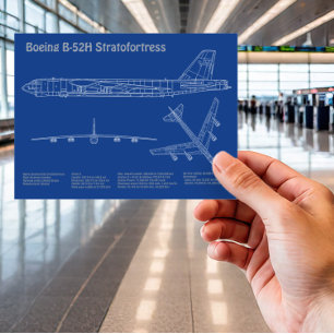 Cartão Postal B-52 Estratofortaleza - Planos de bordo de aviões