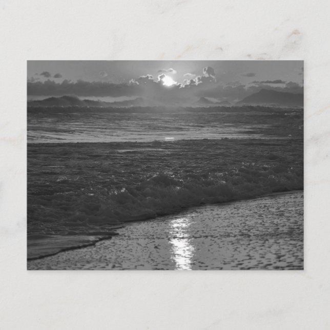 Cartão Postal B&W praia do Rio de Janeiro (Frente)