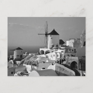Cartão Postal B&W Santorini 3