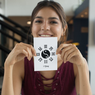 Cartão Postal Ba Gua, oito trigramas, yin yang personalizável 