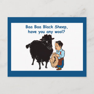 Cartão Postal Baa Baa Black Sheep