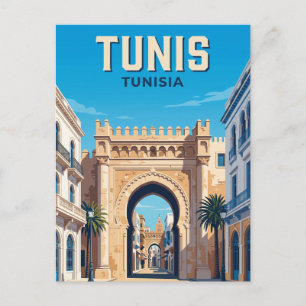 Cartão Postal Bab Bhar Tunísia
