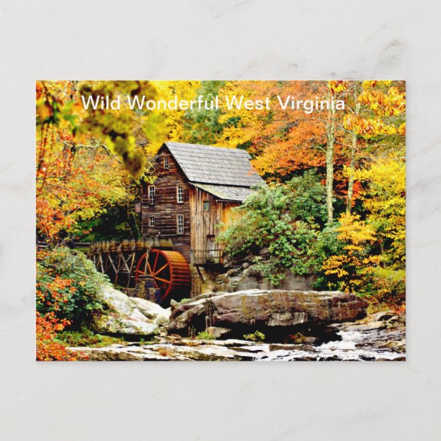 Cartão Postal Babcock State Park Grist Mill (Frente)