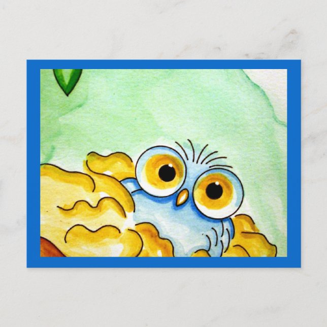 CARTÃO POSTAL BABY BLUE OWL 1 (Frente)