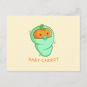 Cartão Postal Baby Carrot Pun