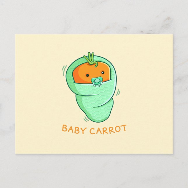 Cartão Postal Baby Carrot Pun (Frente)