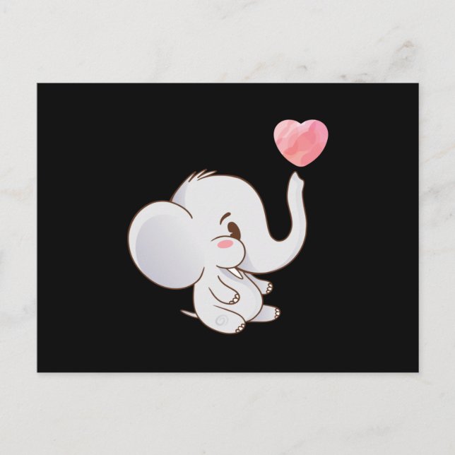 Cartão Postal Baby Cute Elephan (Frente)