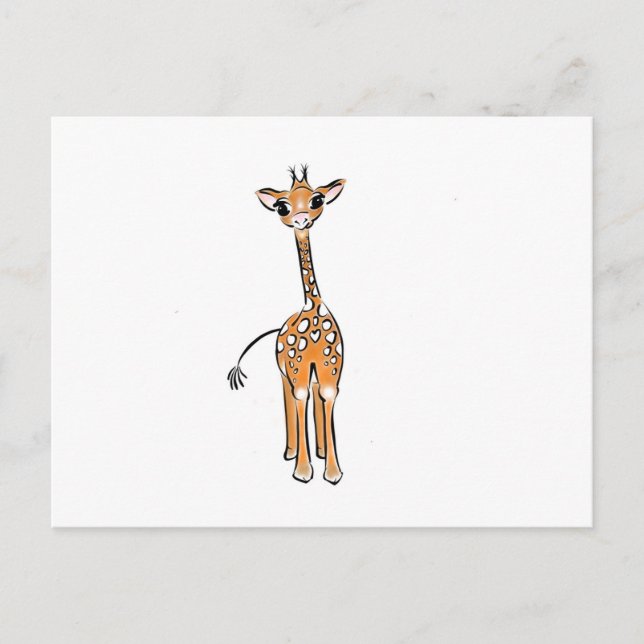 Cartão Postal Baby Giraffe (Frente)