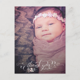Cartão Postal Baby Girl Sip & See Obrigado Anúncio de Nascimento