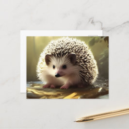 Cartão Postal Baby Hedgehog Wildlife Retrato