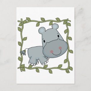Cartão Postal Baby Hippo T-shirts e presentes