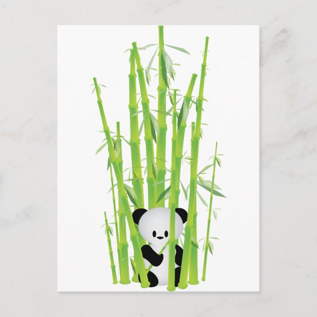 Cartão Postal Baby Panda in Bamboo Forest (Frente)