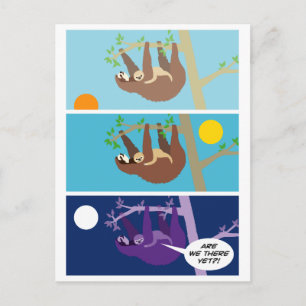 Cartão Postal Baby Sloth