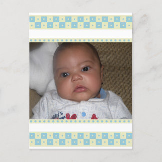 Cartão Postal Baby Snower Obrigado Postcards