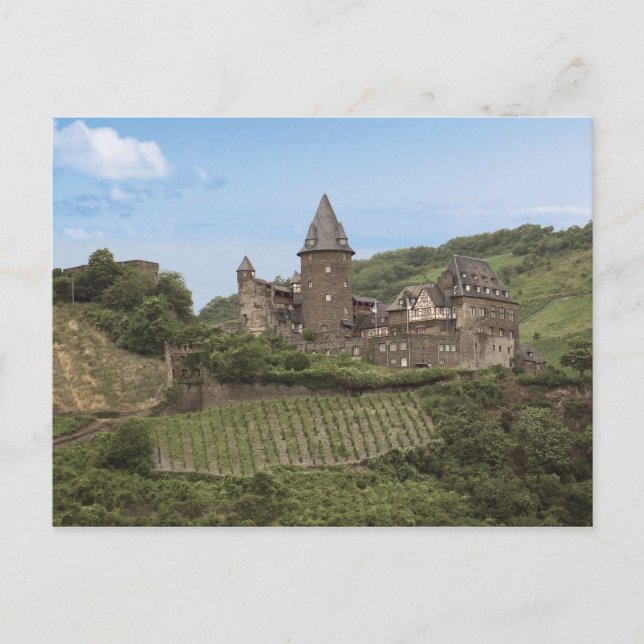 Cartão Postal Bacharach, Alemanha, Castelo de Stahleck, Schloss (Frente)