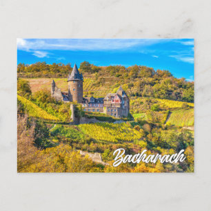 Cartão Postal Bacharach, no rio Reno, Alemanha