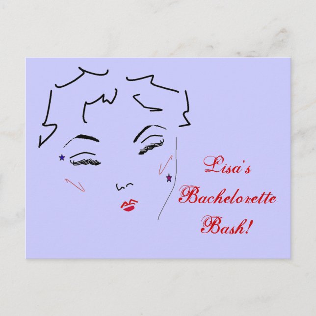 Cartão Postal Bachelorette Bash (Frente)