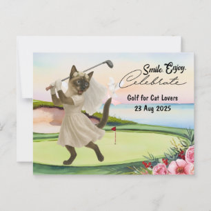 Cartão Postal Bachelorette de Casamento de Golfer Bride para ama