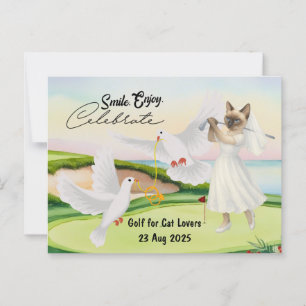 Cartão Postal Bachelorette de Casamento de Golfer Bride para ama
