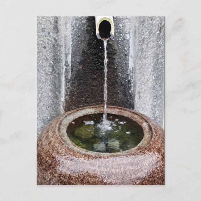 Cartão Postal bacia de água do Japão (Frente)