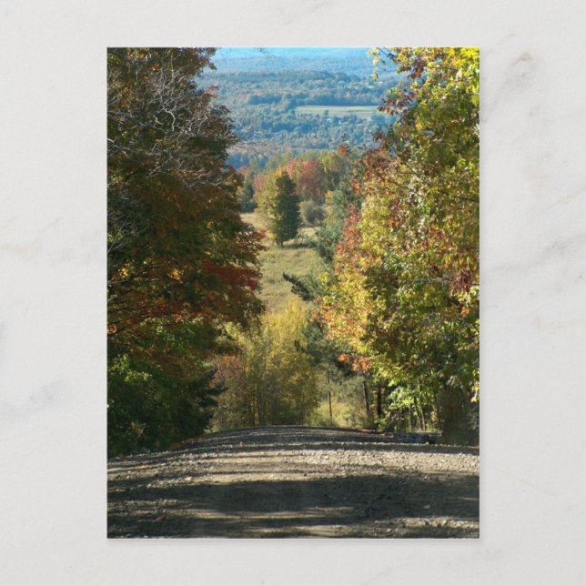 Cartão Postal Back Road Vermont (Frente)