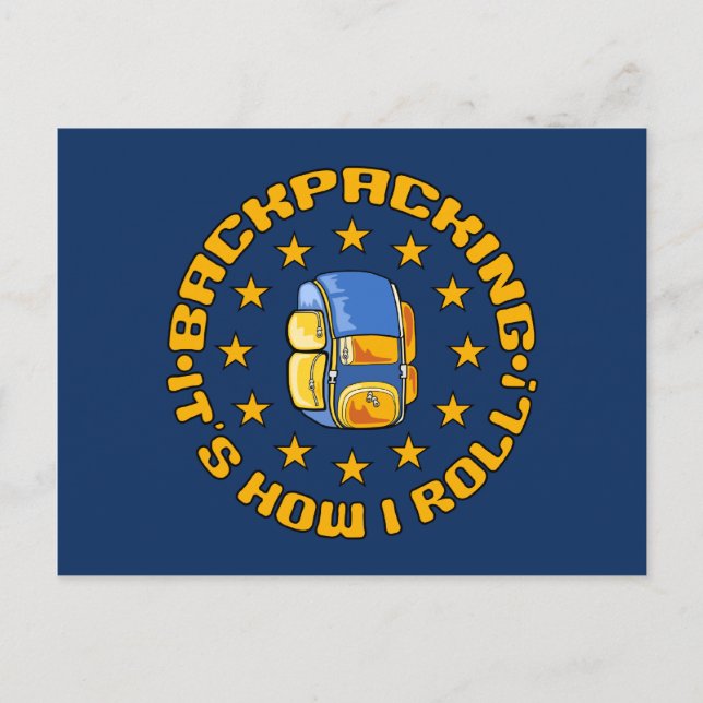 Cartão postal BACKPACKING - personalizar (Frente)