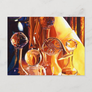 Cartão Postal "Backstage" Instrumentos Musicais & Arte em Vidro