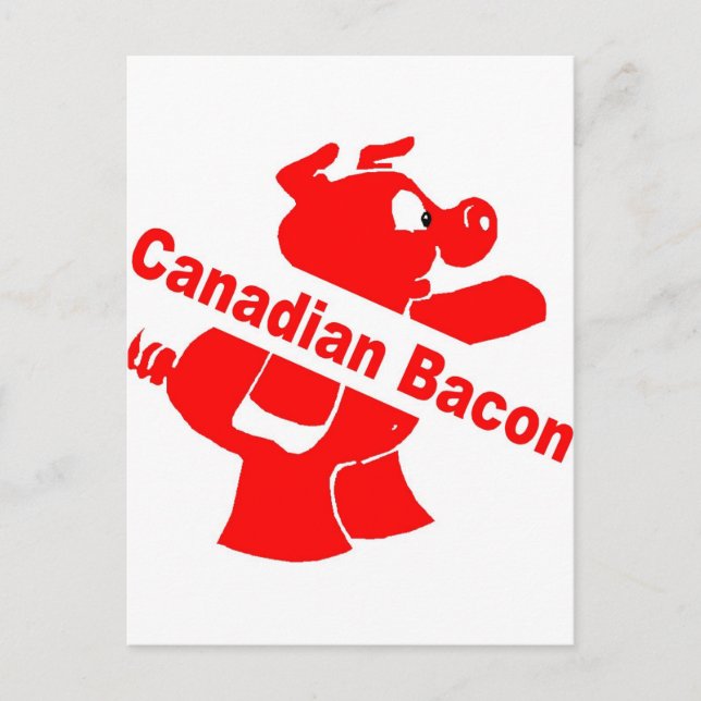 Cartão Postal Bacon canadense (Frente)
