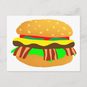 Cartão Postal Bacon Cheeseburger