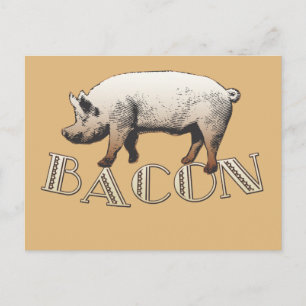 Cartão Postal Bacon LOVE