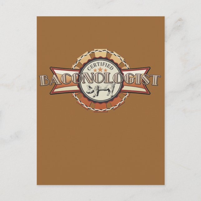 Cartão Postal Bacon LOVE (Frente)