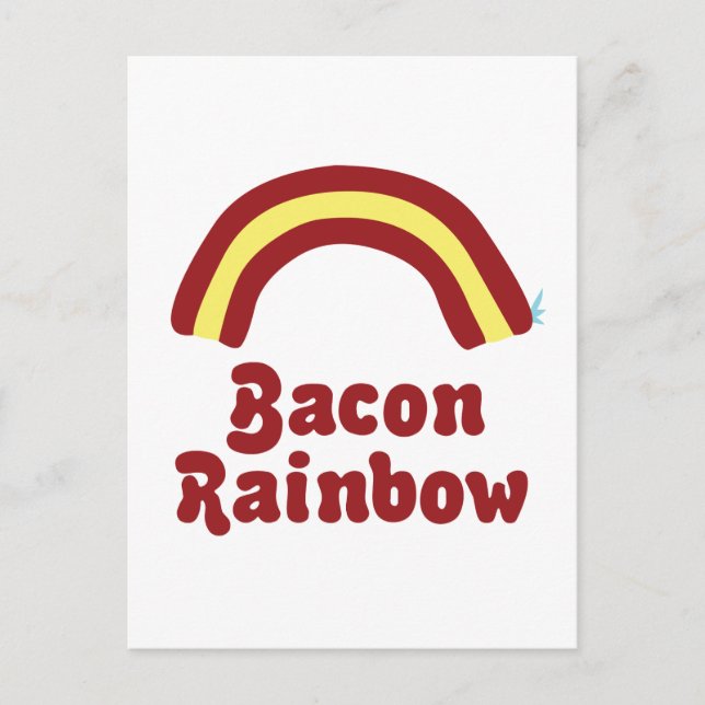 Cartão Postal Bacon Rainbow (Frente)