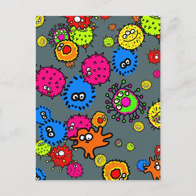 Cartão Postal Bacteria Wallpaper (Frente)