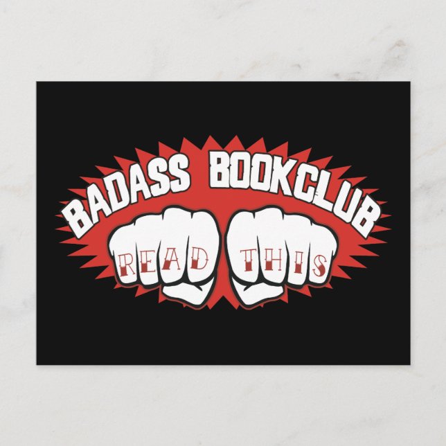Cartão Postal Badass Bookclub (Frente)