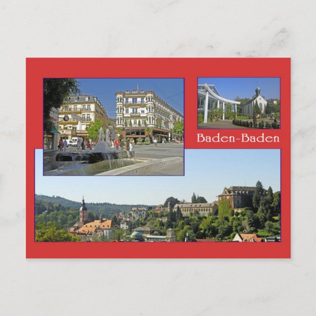 Cartão Postal Baden-Baden Ansichtskarte (Frente)