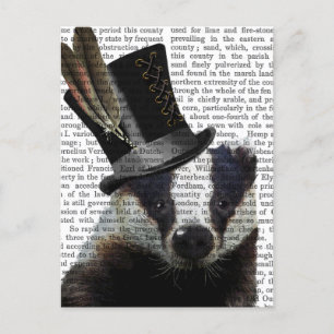 Cartão Postal Badger Steampunk no Top Hat