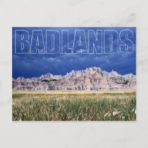 Cartão Postal Badlands e Prairie South Dakota Postcard