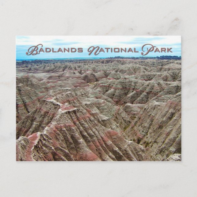Cartão Postal Badlands National Park, Dakota do Sul (Frente)